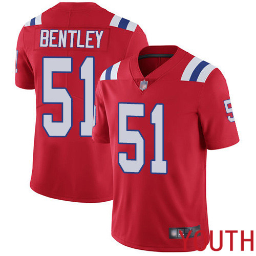 New England Patriots Football #51 Vapor Limited Red Youth Ja Whaun Bentley Alternate NFL Jersey->women nfl jersey->Women Jersey